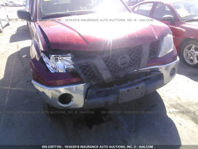 1N6AD0EV4AC400119 - 2010 NISSAN FRONTIER CREW CAB SE/LE/NISMO RED photo 6