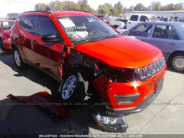 3C4NJCAB5JT186224 - 2018 JEEP COMPASS SPORT ORANGE photo 1