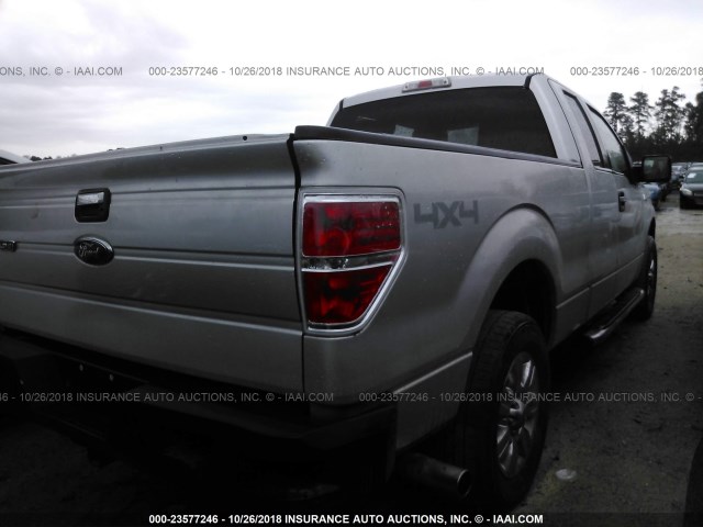 1FTFX1EV3AFC64506 - 2010 FORD F150 SUPER CAB SILVER photo 4