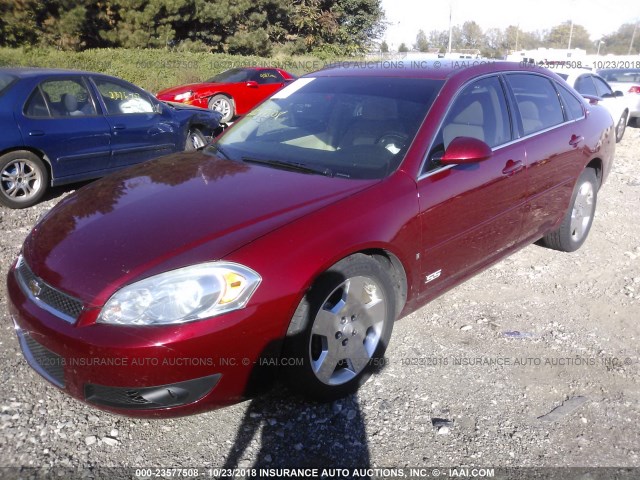 2G1WD58C279250097 - 2007 CHEVROLET IMPALA SUPER SPORT RED photo 2