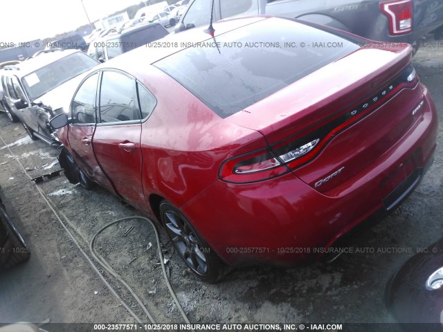 1C3CDFBB0GD564936 - 2016 DODGE DART SXT RED photo 3