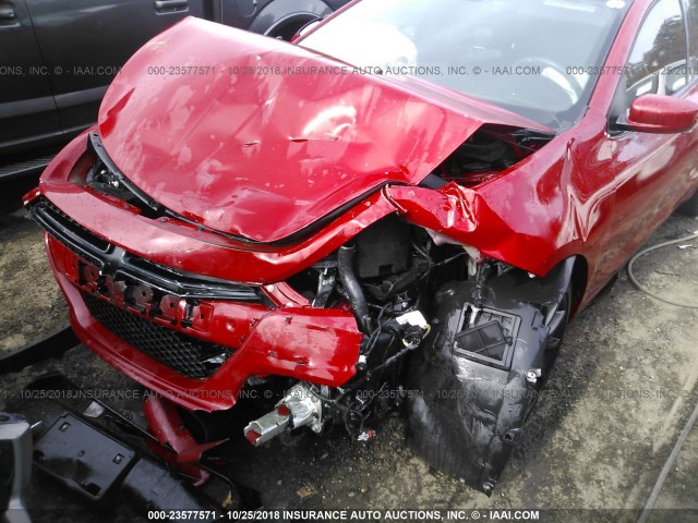 1C3CDFBB0GD564936 - 2016 DODGE DART SXT RED photo 6