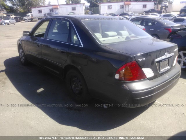 4T1BF28B22U226444 - 2002 TOYOTA AVALON XL/XLS BLACK photo 3