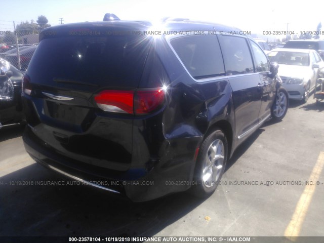 2C4RC1BG9HR513232 - 2017 CHRYSLER PACIFICA TOURING L BLUE photo 4