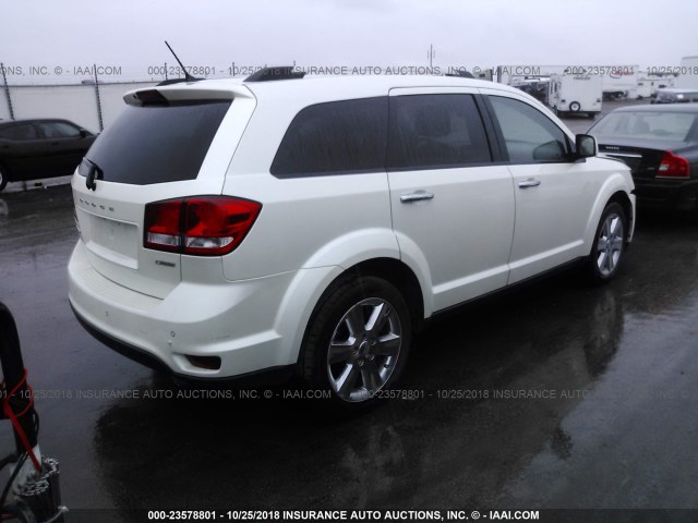 3C4PDCDG2DT604119 - 2013 DODGE JOURNEY CREW WHITE photo 4