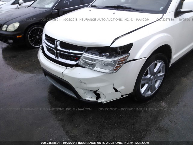 3C4PDCDG2DT604119 - 2013 DODGE JOURNEY CREW WHITE photo 6