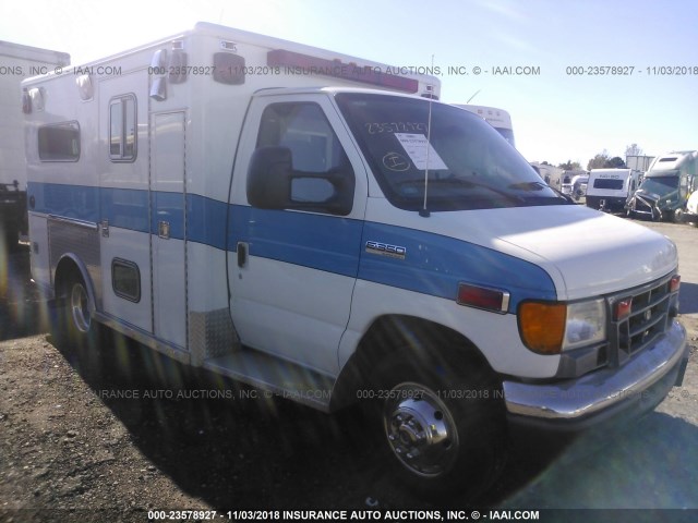 1FDWE35P86DA19461 - 2006 FORD E350 E350 SUPER DUTY CTWAY VAN WHITE photo 1