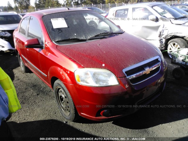 KL1TG5DE5BB263935 - 2011 CHEVROLET AVEO LT RED photo 1