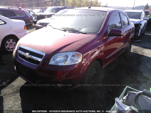 KL1TG5DE5BB263935 - 2011 CHEVROLET AVEO LT RED photo 2