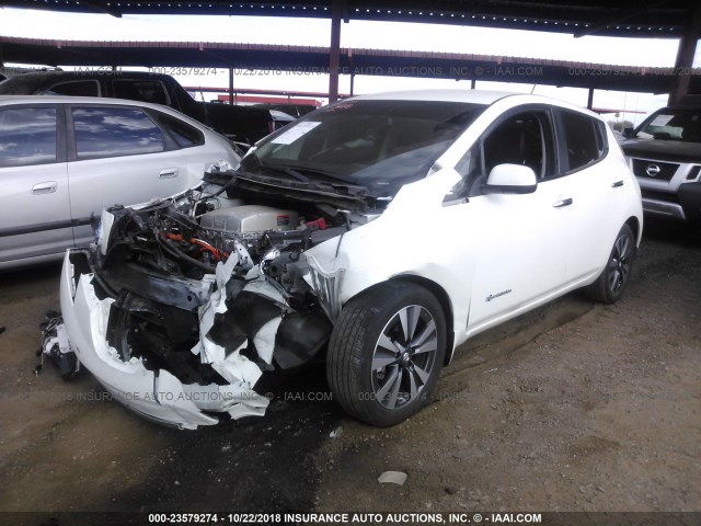 1N4BZ0CPXGC307410 - 2016 NISSAN LEAF SV/SL WHITE photo 2