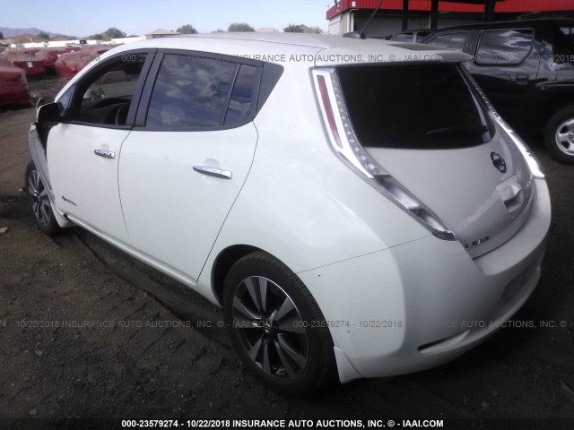 1N4BZ0CPXGC307410 - 2016 NISSAN LEAF SV/SL WHITE photo 3