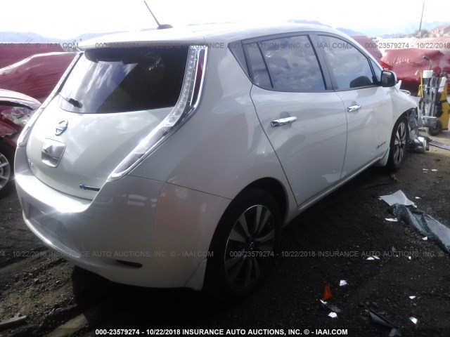 1N4BZ0CPXGC307410 - 2016 NISSAN LEAF SV/SL WHITE photo 4