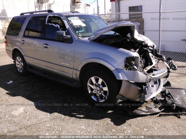 1FMFU15508LA72718 - 2008 FORD EXPEDITION XLT GRAY photo 1