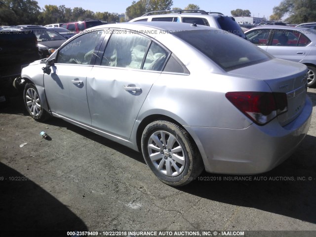 1G1PC5SHXB7276730 - 2011 CHEVROLET CRUZE LS SILVER photo 3