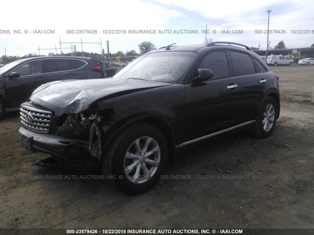 JNRAS08W36X201804 - 2006 INFINITI FX35 BLACK photo 2