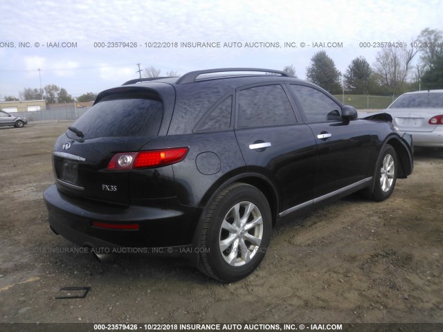 JNRAS08W36X201804 - 2006 INFINITI FX35 BLACK photo 4