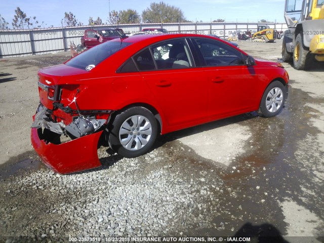 1G1PA5SH1E7427805 - 2014 CHEVROLET CRUZE LS RED photo 4