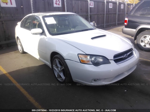 4S3BL676654217338 - 2005 SUBARU LEGACY GT LIMITED WHITE photo 1