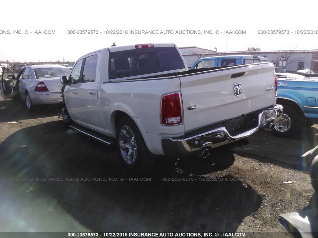 1C6RR7NT3JS237085 - 2018 RAM 1500 LARAMIE WHITE photo 3