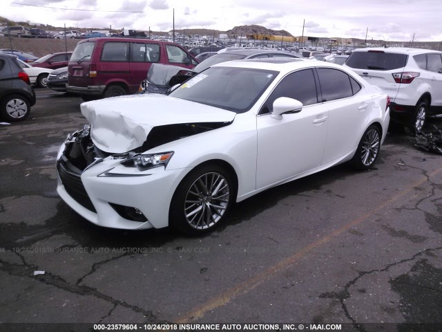 JTHCF1D23F5020816 - 2015 LEXUS IS 250 WHITE photo 2