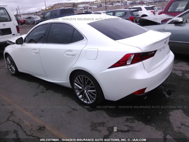 JTHCF1D23F5020816 - 2015 LEXUS IS 250 WHITE photo 3