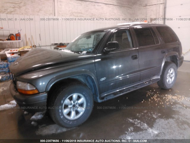 1B4HS38N12F114567 - 2002 DODGE DURANGO SPORT/SXT GRAY photo 2