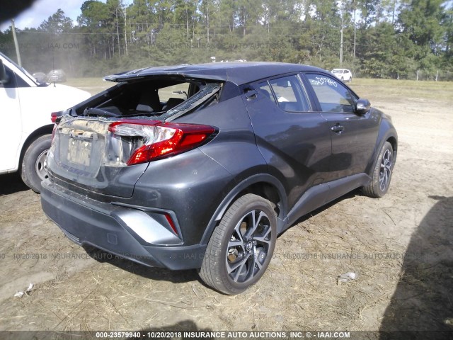 NMTKHMBX9JR038259 - 2018 TOYOTA C-HR XLE/XLE PREMIUM GRAY photo 4