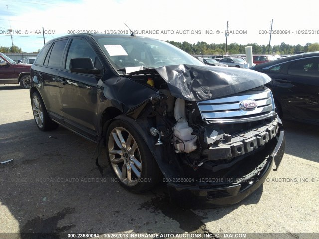 2FMDK30C19BA99510 - 2009 FORD EDGE SPORT BLACK photo 1