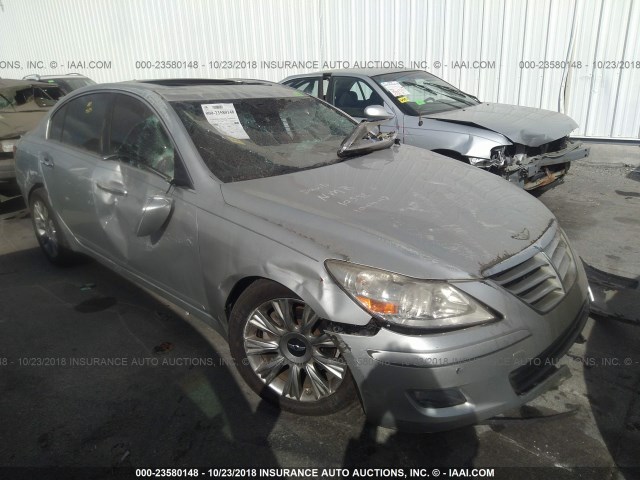 KMHGC46E49U040955 - 2009 HYUNDAI GENESIS 3.8L SILVER photo 1