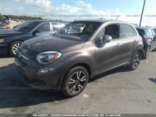 ZFBCFXBTXGP448214 - 2016 FIAT 500X EASY GRAY photo 2