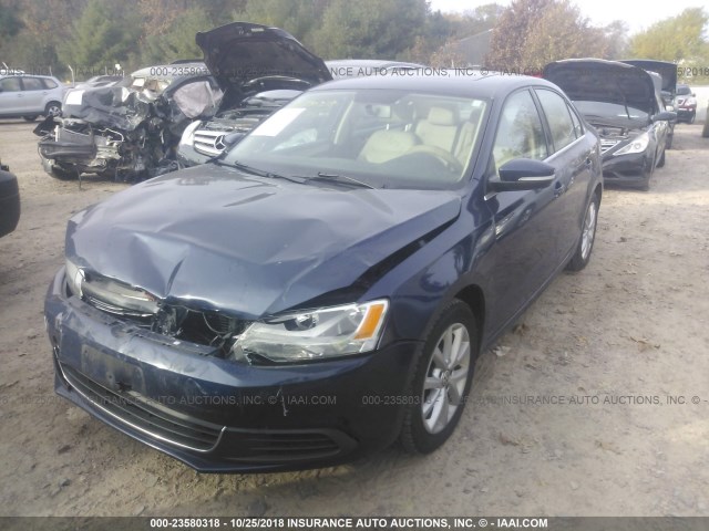 3VWDP7AJXDM421222 - 2013 VOLKSWAGEN JETTA SE 蓝色 照片 2