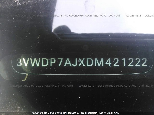 3VWDP7AJXDM421222 - 2013 VOLKSWAGEN JETTA SE 蓝色 照片 9