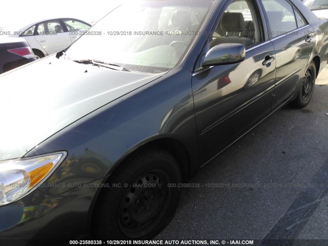 JTDBE32K330145581 - 2003 TOYOTA CAMRY LE/XLE GREEN photo 6