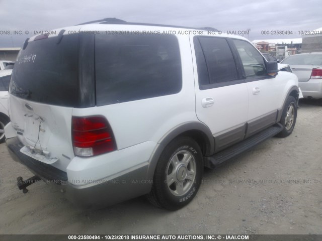 1FMPU18L23LA02399 - 2003 FORD EXPEDITION EDDIE BAUER WHITE photo 4