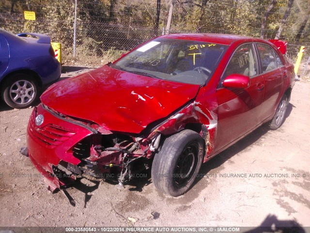 4T1BE46K29U275154 - 2009 TOYOTA CAMRY SE/LE/XLE RED photo 2