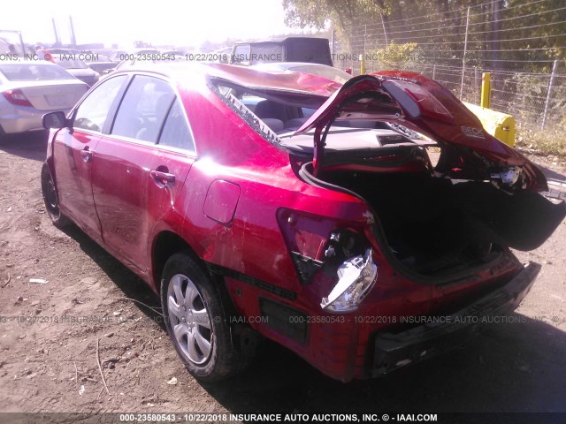 4T1BE46K29U275154 - 2009 TOYOTA CAMRY SE/LE/XLE RED photo 3