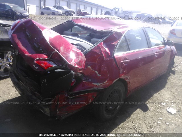 4T1BE46K29U275154 - 2009 TOYOTA CAMRY SE/LE/XLE RED photo 4