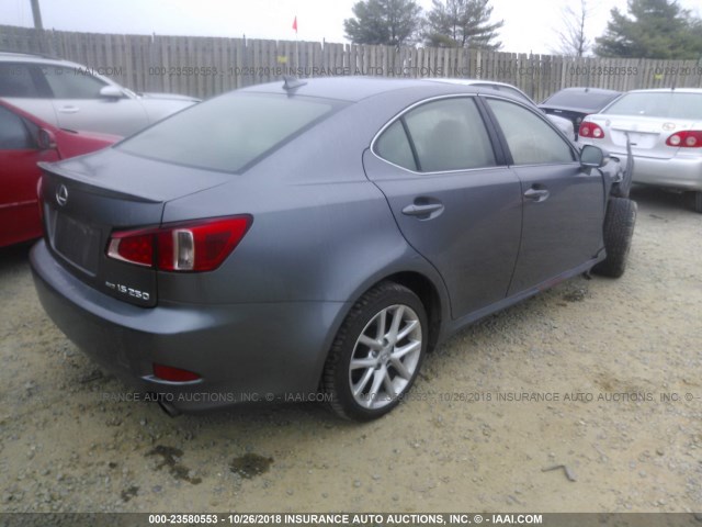 JTHCF5C21D5063220 - 2013 LEXUS IS 250 GRAY photo 4