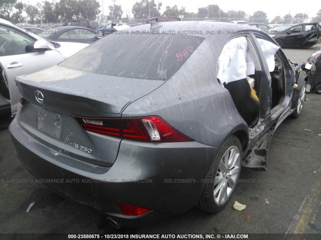 JTHBF1D23F5080235 - 2015 LEXUS IS 250 GRAY photo 4