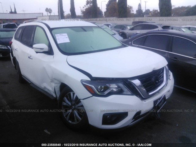 5N1DR2MN4JC635551 - 2018 NISSAN PATHFINDER S/SV/SL/PLATINUM WHITE photo 1