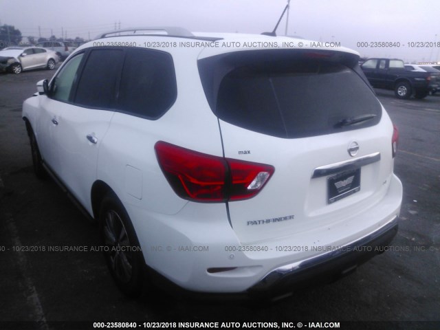 5N1DR2MN4JC635551 - 2018 NISSAN PATHFINDER S/SV/SL/PLATINUM WHITE photo 3