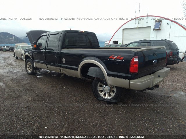 1FTWW31R18EA85078 - 2008 FORD F350 SRW SUPER DUTY BLACK photo 3