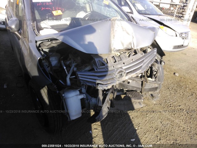 3N1CE2CP8FL421286 - 2015 NISSAN VERSA NOTE S/S PLUS/SV/SL/SR SILVER photo 6