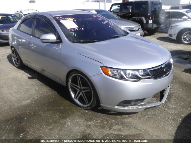 KNAFU4A23B5465722 - 2011 KIA FORTE EX SILVER photo 1