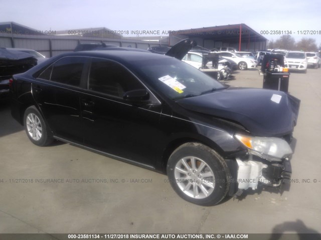 4T1BF1FK9CU080929 - 2012 TOYOTA CAMRY SE/LE/XLE BLACK photo 1