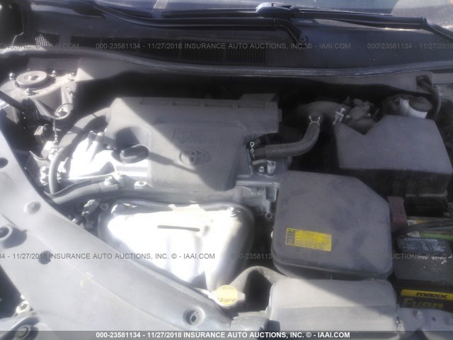 4T1BF1FK9CU080929 - 2012 TOYOTA CAMRY SE/LE/XLE BLACK photo 10