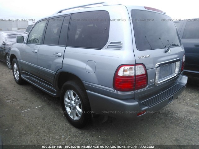 JTJHT00W443537566 - 2004 LEXUS LX 470 Light Blue photo 3