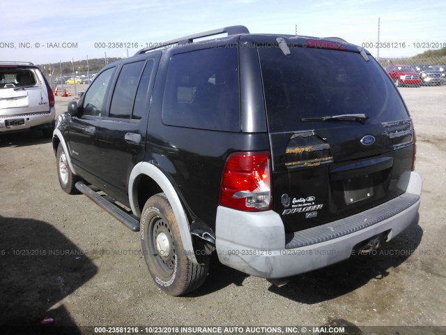 1FMZU72K62ZC60643 - 2002 FORD EXPLORER XLS BLACK photo 3