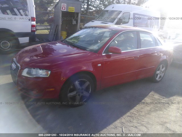 WAUDF68E95A475292 - 2005 AUDI A4 2.0T QUATTRO RED photo 2