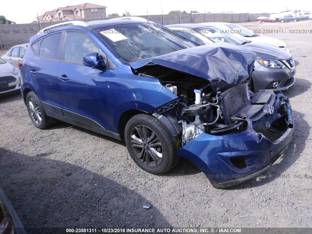 KM8JU3AG6FU007196 - 2015 HYUNDAI TUCSON LIMITED/SE BLUE photo 1